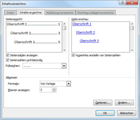 index - inhalt anzeigen